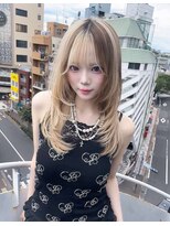 インク 渋谷(INK.)&nbsp;ミルクティーブロンドニュアンスウルフワンホンレイヤー渋谷