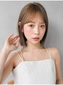 ナチュラルショートくせ毛風カール20代30代40代◎薄めバング