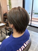 バセット バイ アルター 鎌取店(basset by aL-ter) ミルクティーブロンド/ダークブルー/デジタルパーマ/鎌取