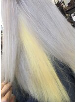 ラックスビーギャラリー なんば駅前店(LUXBE GALLERY) ＊津村＊style by LUXBE＊インナーカラー☆ホワイト&イエロー