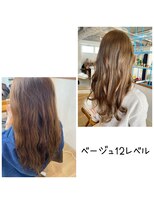 ヘアーサロン クスキ(hair salon KUSUKI) ブリーチなしベージュカラー12レベル