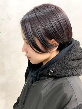 テトヘアー(teto hair) ラベンダーカラー、ハンサムショート、ブリーチなし