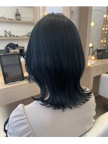 エレノア 渋谷公園通り店(Eleanor)&nbsp;ダークネイビー×ツヤ髪地毛風カラー♪