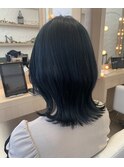 ダークネイビー×ツヤ髪地毛風カラー♪