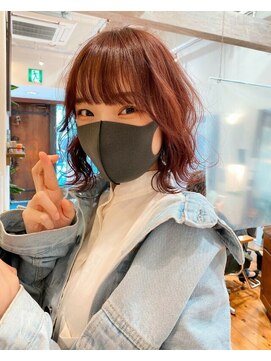 ロウバイレボ 柏(lou by revo) イメチェン/レッドブラウン/大人ミディ/フルバング/ショートボブ