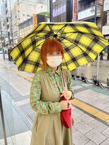 ビューズトーキョー(VIEWS TOKYO) ウルフカット○オレンジカラー○顔周りカット