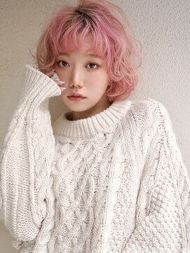 ブゾン(buZon) 【buZon ブゾン】イメチェン☆マッシュボブ×ピンクカラー