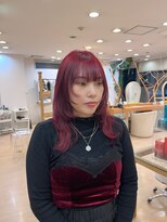 ガーデンヘアー(Garden hair) ディープレッド＋レイヤースタイル