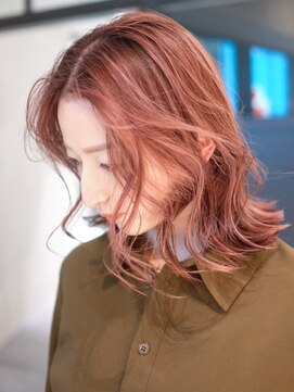 アルバム 銀座(ALBUM GINZA) くびレイヤー美髪ベビーピンクホワイトピンク_ba485872