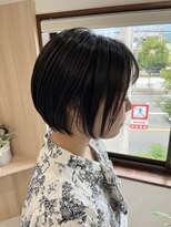 メロウ(mellow)&nbsp;ブリーチなしダブルカラー×クラフトブルーブラック