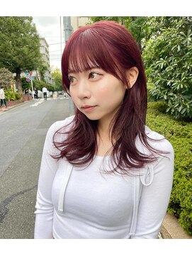 ノラ ヘアーサロン(NORA HAIR SALON) ナチュラル小顔前髪あり後れ毛サイドバング結べるボブくびれヘア