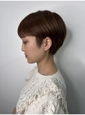 大人可愛い20代30代40代黒髪前下がりショートボブ丸みショート◎