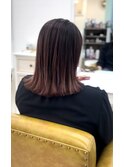 切りっぱなしロブ【山口市美容室】【山口市ハイトーン】