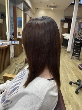 アローズ(arose) 頑固なクセにも縮毛矯正ストレート　ナチュラルスタイル