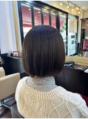 透明感カラー　ショートボブ　佐世保