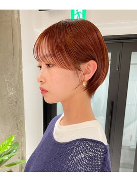 ヨーク(YOKE) ショートボブくびれショートアプリコットオレンジ20代30代40代