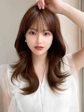 ラルユー 金山(LallYou) 大人かわいいくびれヘアセミロング × ミルクティーベージュ