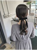 シンプルハーフポニー【高田馬場ヘアアレンジ/ヘアセット】
