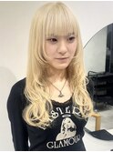花田/ブリーチホワイトブロンドレイヤーハッシュカット下北沢