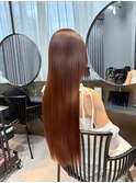 髪質改善トリートメントで叶う美髪ストレート　艶髪　前髪