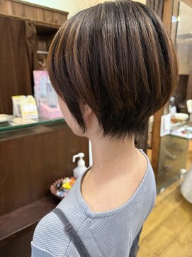 ジャストヘア ラポール 北久里浜店(just hair RAPPOR) 【佐々木美香子】ショートボブ 30代 40代 50代