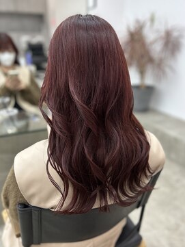 ノートエートル 西金沢(Nought etre) チェリーレッド/ワインレッド/ハイトーンカラー/ロング