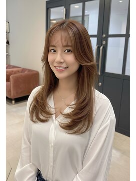ブリーチなし白髪ぼかし・髪質改善でまとまるレイヤーカット