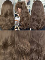 アマトウキョウスマートサロン(AMA TOKYO×Smart Salon) ヘーゼルベージュ ブリーチなし レイヤーカット 海外風