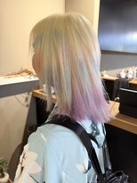 派手髪・ハイトーンカラー・デザインカラー・ブリーチ専門美容室&nbsp;ブリーチハイトーンホワイトブリーチ派手髪ユニコーンカラー