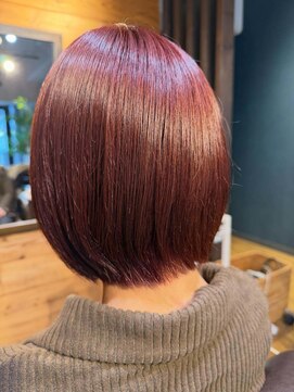 ネスタ ヘアー グラウンド(NESTA hair ground) ワインレッド