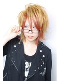 ヴィジュアル系ウルフショート　インナーキャロット