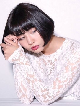 アクティフ(actif) actif黒髪うる艶ショートボブ 水素原子BASCヘアエステ