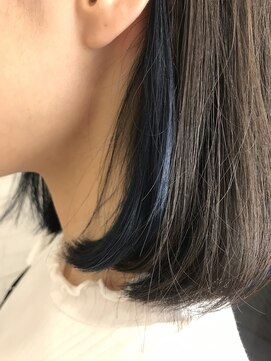 アジールヘア 所沢プロペ通り店(agir hair) インナーカラー【所沢/ブリーチ/ブルー】