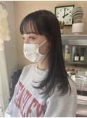 ワイドバング×アッシュグレー