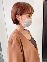 ジュノ 天文館本店(Juno)&nbsp;【JUNO天文館店】切りっぱなしボブ　オレンジブラウン