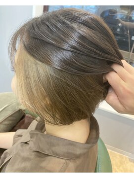 ヘアー アンド ビューティー ザ エフ 西尾店(Hair Beauty the F) インナーカラーkhaki♪