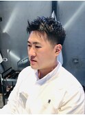 アップバング　ナチュラルフェードカット