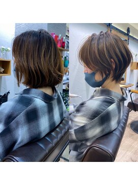 アヴァロン(AVALON) 30代/40代/50代・絶壁解消・小顔前下がりショートボブ【中村】