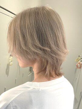 ダブル(W) メンズ/ロングウルフ/ホワイト