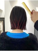 丸くならないボブ×コントラストルーツカラー