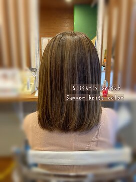 ピールアーク(peal ark) 20代30代40代ストレートボブリップライン×シフォンベージュ