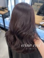 アリュウル 表参道 青山(Allure)&nbsp;大人可愛い艶カラー＊ワインレッド/ブリーチ無しカラー/レイヤー