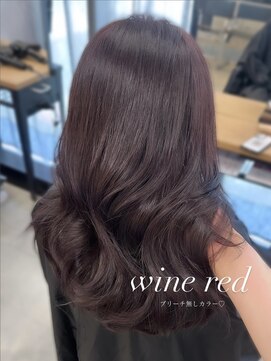 アリュウル 表参道(ALLURE) 大人可愛い艶カラー＊ワインレッド/ブリーチ無しカラー/レイヤー
