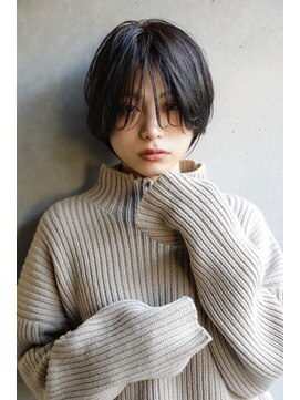 カライングドゥ(ing deux) 大人可愛い20代30代40代黒髪前下がりショートボブ丸みショート◎