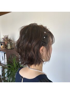 アパートメントヘアー 佐賀/結婚式/お呼ばれ/ヘアアレンジ/ショートスタイル/編み込み