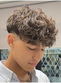 福岡スペインカール外国人風パーマメンズマッシュフェードメンズ