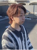 ウルフ/メンズウルフ/ピンクベージュ/ハイトーン