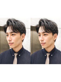 <カット+波巻きパーマ\7700>感性の高いビジネスマンに◎[上石神井/田無/men's/髪質改善/フェザーパーマ]