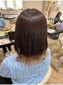 ベージュ裾カラー/ミディアムヘア/平塚美容室