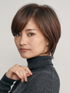 ソワネ 表参道(soigne) 表参道髪質改善カラーミディアムボブアッシュグレージュ50代60代